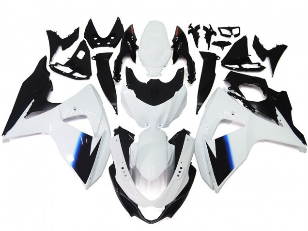 Bianco Lucido & Nero 2009-2016 GSXR 1000 Carena Moto Bianco Lucido & Nero 2009-2016 GSXR 1000 Carena Moto