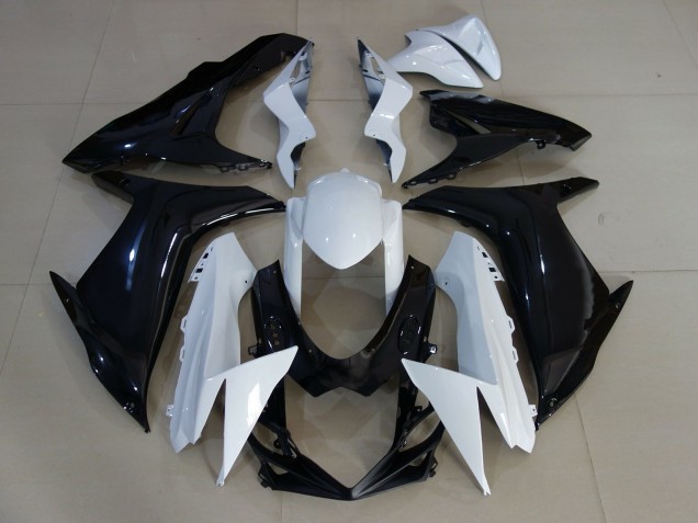 Bianco Lucido & Nero 2011-2024 GSXR 600-750 Carena Moto Bianco Lucido & Nero 2011-2024 GSXR 600-750 Carena Moto