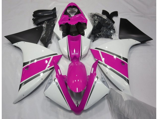 Bianco Lucido & Rosa 2009-2011 R1 Carena Moto Bianco Lucido & Rosa 2009-2011 R1 Carena Moto