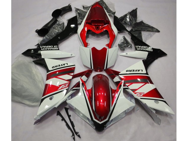 Bianco Lucido & Rosso 2007-2008 R1 Carena Moto Bianco Lucido & Rosso 2007-2008 R1 Carena Moto