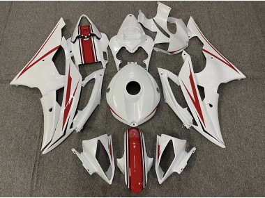 Bianco Lucido & Rosso 2008-2016 R6 Carena Moto