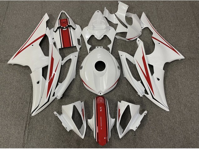 Bianco Lucido & Rosso 2008-2016 R6 Carena Moto Bianco Lucido & Rosso 2008-2016 R6 Carena Moto