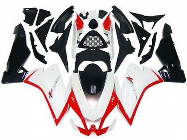 Bianco Lucido & Rosso 2010-2015 RSV4 1000 Carena Moto Bianco Lucido & Rosso 2010-2015 RSV4 1000 Carena Moto