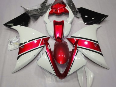 Bianco Lucido & Rosso Metallizzato 2009-2011 R1 Carena Moto