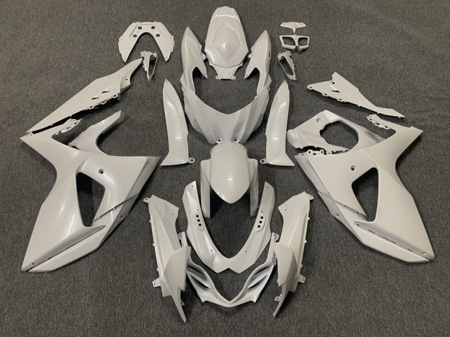 Bianco Lucido Semplice 2009-2016 GSXR 1000 Carena Moto Bianco Lucido Semplice 2009-2016 GSXR 1000 Carena Moto