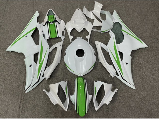 Bianco Lucido & Verde 2008-2016 R6 Carena Moto Bianco Lucido & Verde 2008-2016 R6 Carena Moto