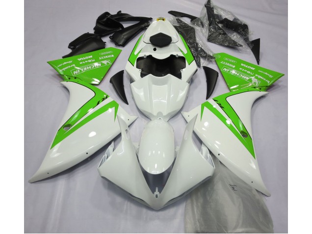 Bianco Lucido & Verde 2012-2014 R1 Carena Moto Bianco Lucido & Verde 2012-2014 R1 Carena Moto