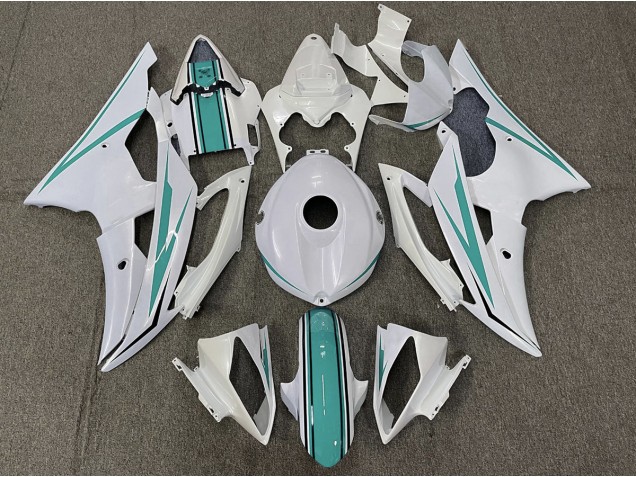 Bianco Lucido & Verde Acqua 2008-2016 R6 Carena Moto