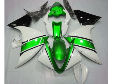 Bianco Lucido & Verde Metallizzato 2009-2011 R1 Carena Moto