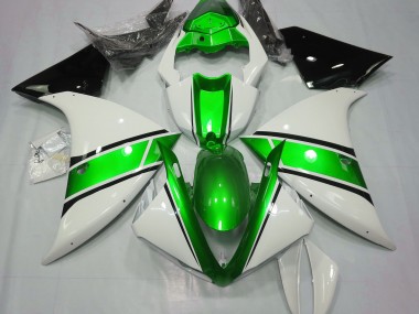 Bianco Lucido & Verde Metallizzato 2009-2011 R1 Carena Moto