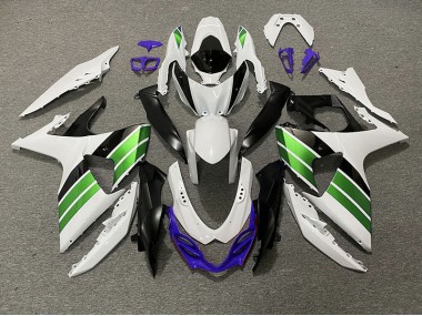 Bianco Lucido Verde Nero & Viola 2009-2016 GSXR 1000 Carena Moto