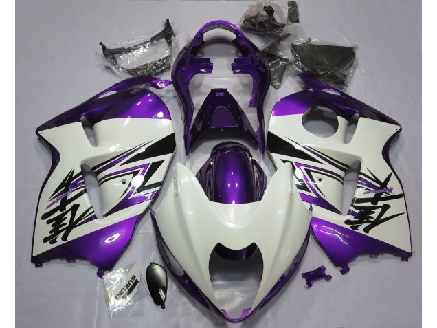 Bianco Lucido & Viola 1997-2007 GSXR 1300 Carena Moto Bianco Lucido & Viola 1997-2007 GSXR 1300 Carena Moto