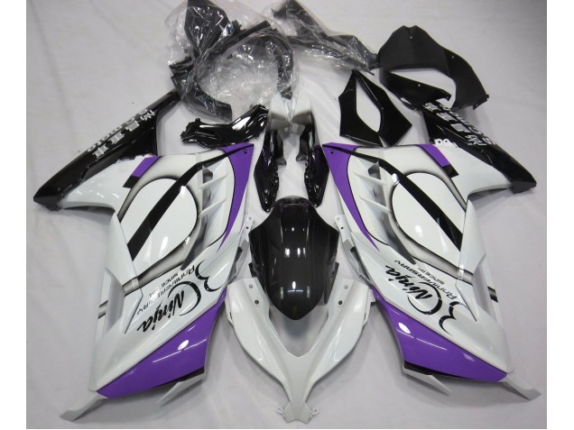 Bianco Lucido & Viola 2013-2018 Ninja 300 Carena Moto Bianco Lucido & Viola 2013-2018 Ninja 300 Carena Moto