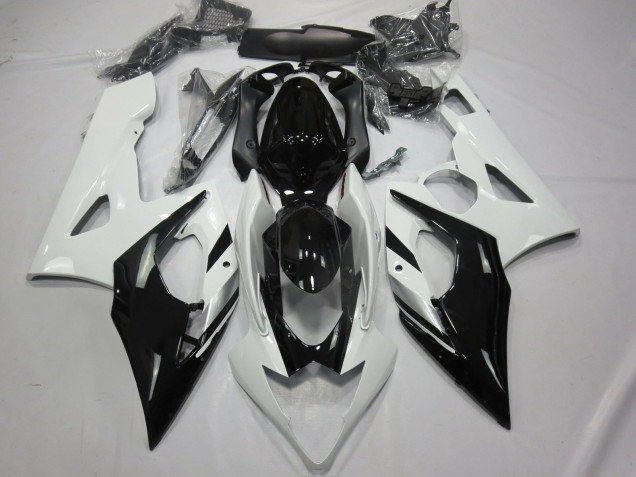 Bianco Nero & Argento 2005-2006 GSXR 1000 Carena Moto Bianco Nero & Argento 2005-2006 GSXR 1000 Carena Moto
