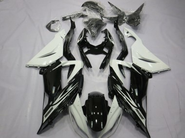 Bianco Nero Lucido Semplice 2013-2018 ZX6R Carena Moto