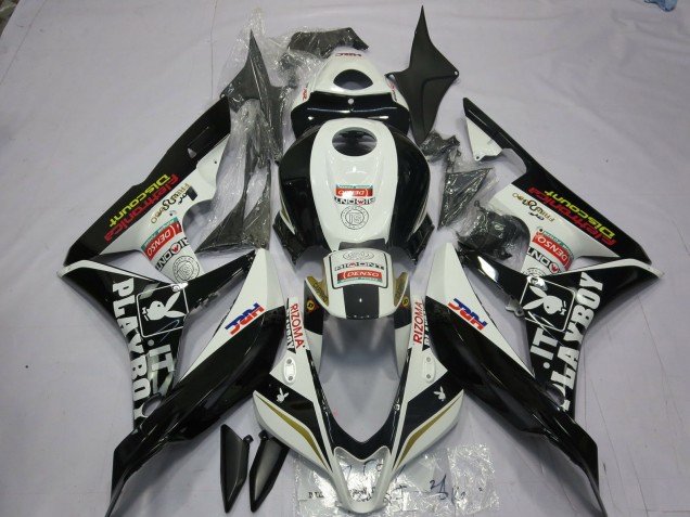 Bianco & Nero Playboy 2007-2008 CBR600RR Carena Moto Bianco & Nero Playboy 2007-2008 CBR600RR Carena Moto