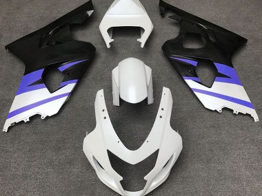 Bianco Opaco & Blu 2004-2005 GSXR 600-750 Carena Moto