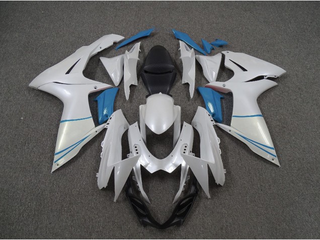 Bianco Perla & Azzurro 2011-2024 GSXR 600-750 Carena Moto Bianco Perla & Azzurro 2011-2024 GSXR 600-750 Carena Moto