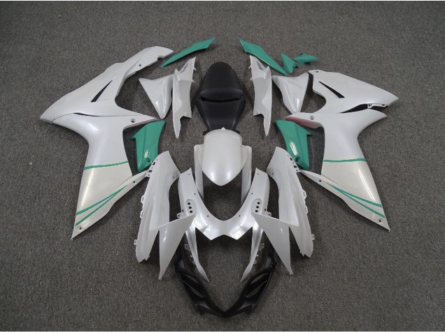 Bianco Perla & Blu T 2011-2024 GSXR 600-750 Carena Moto Bianco Perla & Blu T 2011-2024 GSXR 600-750 Carena Moto