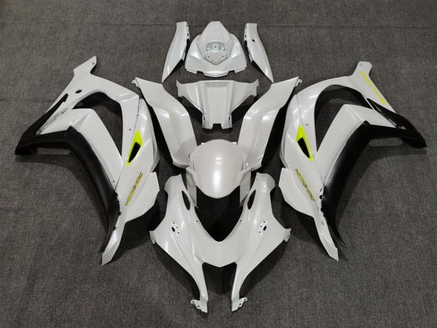 Bianco Perla & Giallo 2016-2019 ZX10R Carena Moto Bianco Perla & Giallo 2016-2019 ZX10R Carena Moto