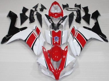 Bianco & Rosso Stile OEM Lucido 2007-2008 R1 Carena Moto