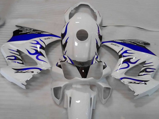 Blanc Bleu Flamme 2002-2012 VFR800 Carena Moto Blanc Bleu Flamme 2002-2012 VFR800 Carena Moto
