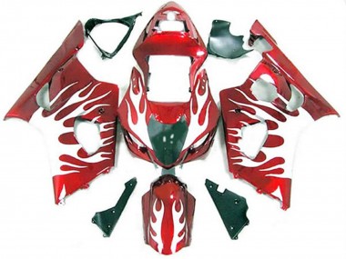 Blanc Et Rouge Flamme 2003-2004 GSXR 1000 Carena Moto
