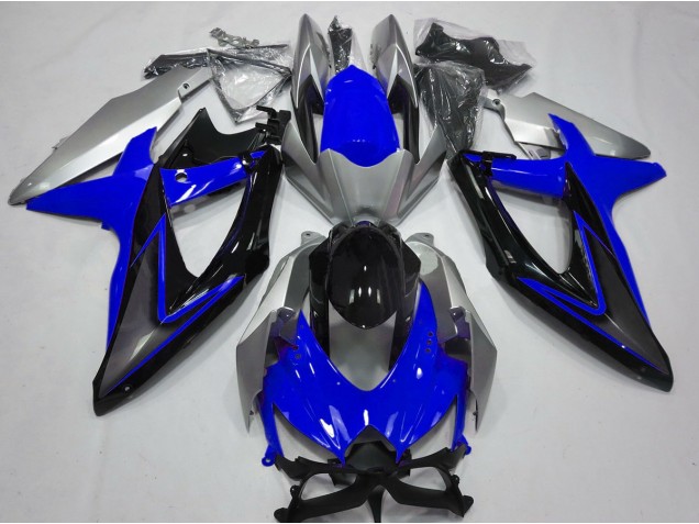 Blu & Argento 2008-2010 GSXR 600-750 Carena Moto Blu & Argento 2008-2010 GSXR 600-750 Carena Moto