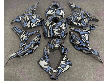 Blu & Argento Camo 2009-2012 CBR600RR Carena Moto