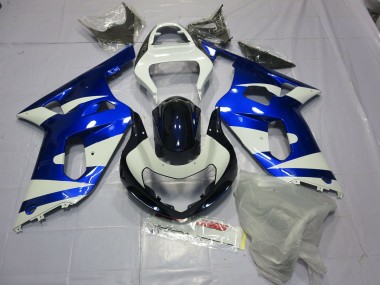 Blu & Bianco 2001-2003 GSXR 600-750 Carena Moto