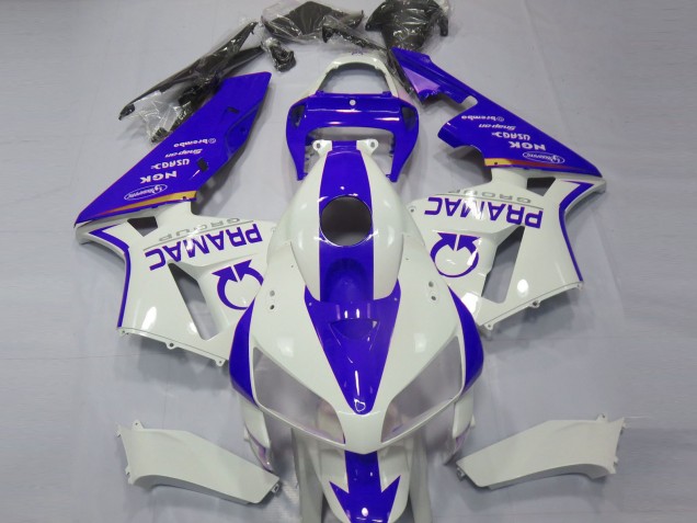 Blu & Bianco Personalizzato 2005-2006 CBR600RR Carena Moto Blu & Bianco Personalizzato 2005-2006 CBR600RR Carena Moto
