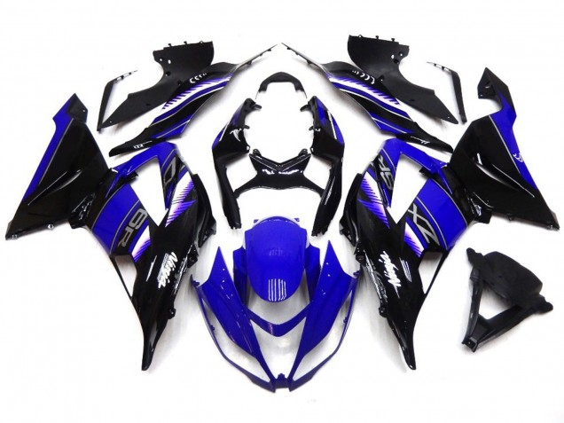 Blu Intenso & Nero Vibranti 2013-2018 ZX6R Carena Moto Blu Intenso & Nero Vibranti 2013-2018 ZX6R Carena Moto