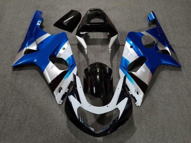 Blu Lucido & Argento OEM 2000-2002 GSXR 1000 Carena Moto