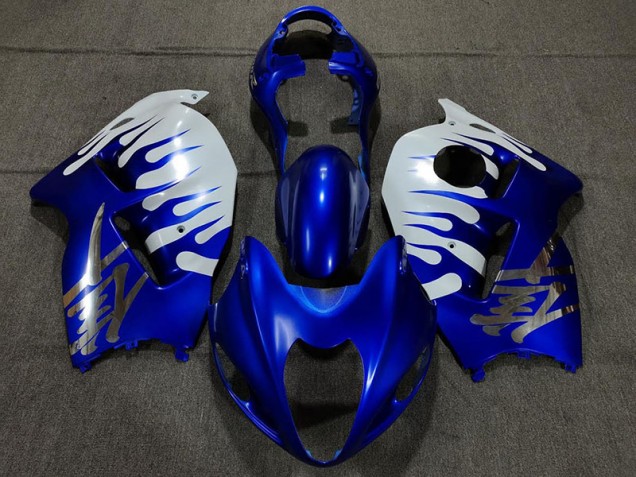 Blu Lucido & Bianco 1997-2007 GSXR 1300 Carena Moto Blu Lucido & Bianco 1997-2007 GSXR 1300 Carena Moto