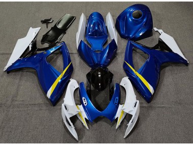 Blu Lucido Bianco & Giallo 2006-2007 GSXR 600-750 Carena Moto