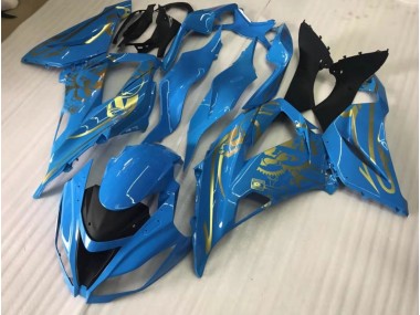 Blu Lucido Con Oro 2016-2019 ZX10R Carena Moto