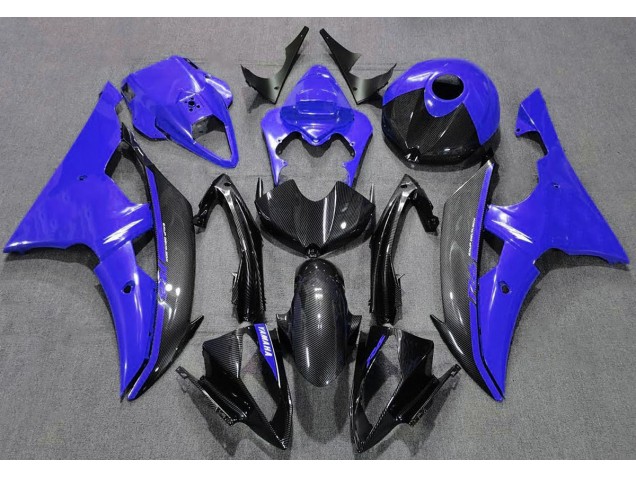 Blu Lucido & Fibra Di Carbonio 2008-2016 R6 Carena Moto Blu Lucido & Fibra Di Carbonio 2008-2016 R6 Carena Moto