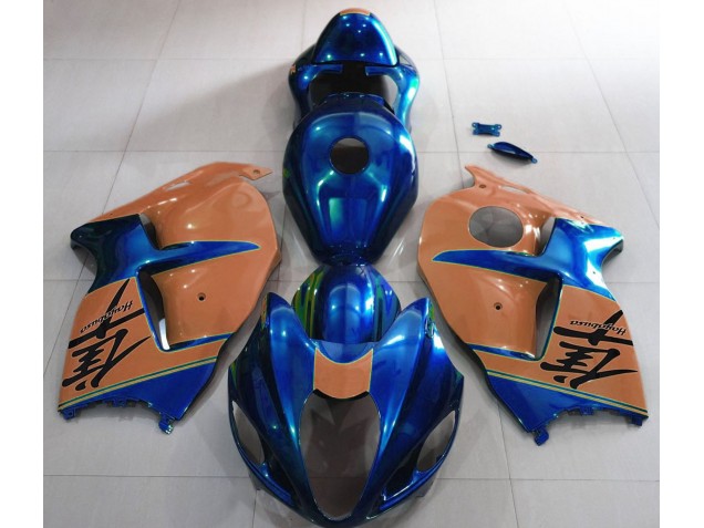 Blu Lucido & Marrone 1997-2007 GSXR 1300 Carena Moto Blu Lucido & Marrone 1997-2007 GSXR 1300 Carena Moto