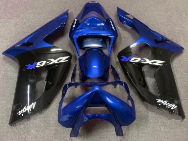 Blu Lucido & Nero 2003-2004 ZX6R Carena Moto