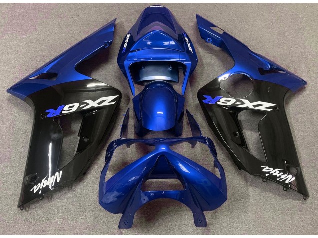 Blu Lucido & Nero 2003-2004 ZX6R Carena Moto Blu Lucido & Nero 2003-2004 ZX6R Carena Moto