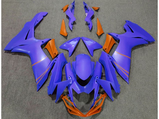 Blu Oceano Opaco & Arancione 2011-2024 GSXR 600-750 Carena Moto Blu Oceano Opaco & Arancione 2011-2024 GSXR 600-750 Carena Moto