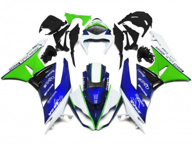 Blu Profondo Verde & Bianco 2009-2012 ZX6R Carena Moto