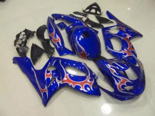 Blu Rosso & Argento Lucido 1998-2007 YZF600 Carena Moto Blu Rosso & Argento Lucido 1998-2007 YZF600 Carena Moto