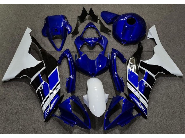 Blu Scuro & Bianco Personalizzato 2008-2016 R6 Carena Moto Blu Scuro & Bianco Personalizzato 2008-2016 R6 Carena Moto