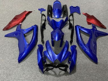 Blu Scuro & Rosso 2008-2010 GSXR 600-750 Carena Moto