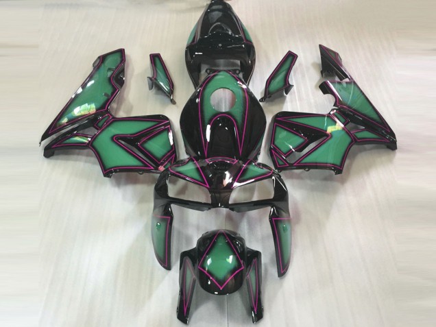 Contorno Verde Smeraldo & Rosa 2005-2006 CBR600RR Carena Moto Contorno Verde Smeraldo & Rosa 2005-2006 CBR600RR Carena Moto