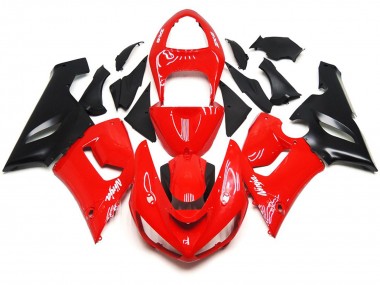 Decalcomanie Bianche Rosse Lucide Semplici 2005-2006 ZX6R Carena Moto
