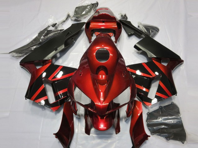 Design Rosso & Nero Lucido 2005-2006 CBR600RR Carena Moto Design Rosso & Nero Lucido 2005-2006 CBR600RR Carena Moto