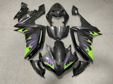 Fibra Di Carbonio Stile Con Fiamme 2007-2008 R1 Carena Moto