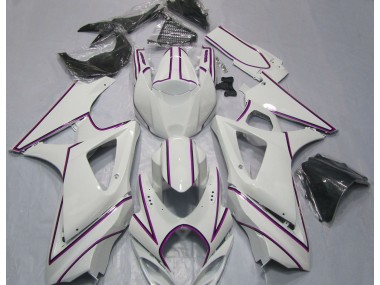 Gessato Bianco Rosa Lucido 2007-2008 GSXR 1000 Carena Moto